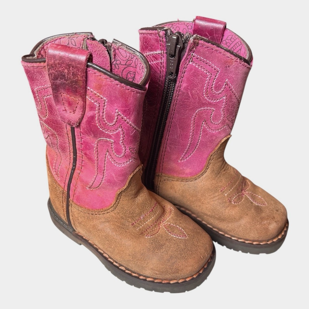 Smoky Mountain Boots Toddlers Monterey Western Brown Pink Size 4